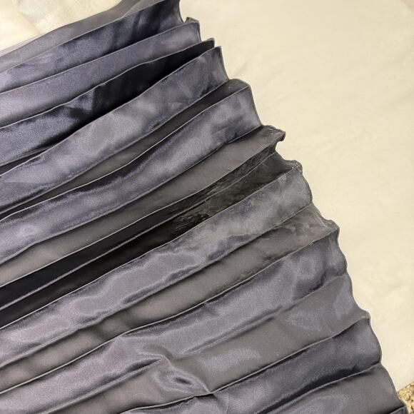 Betsy & Adam Dress Womens 14 Black Ombre Pleated Satin Maxi Evening Gown Formal - Picture 10 of 10